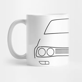 Austin Princess 1970s classic car black outline graphic Mug